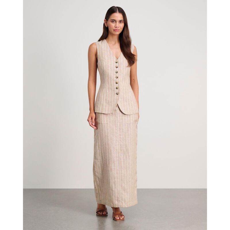 JAG Kayla Stripe Linen Vest image number 3